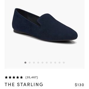 Birdies the Starling size 8.5 navy blue suede loafers.